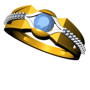 916 cz diamond gold ring