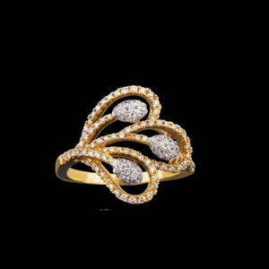 14k gold attractive lightweight design rings 