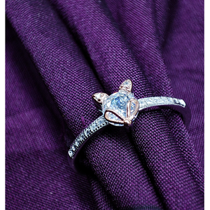 925 Premium Rose Gold Coated Rabbit Ring