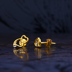 22kt Gold Solitare Fancy Earring LSE84