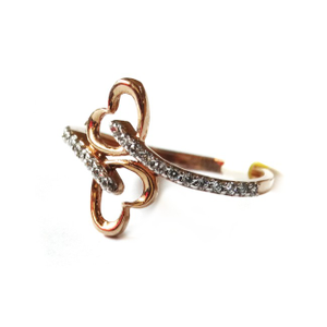 18k rose gold heart shape ring mga - rgr0037