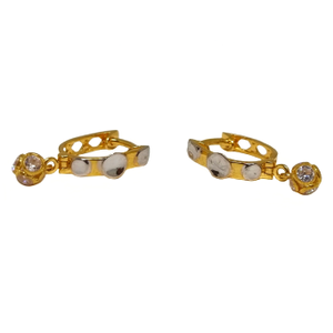 18K Plain Gold Designer Earrings MGA - BLG061