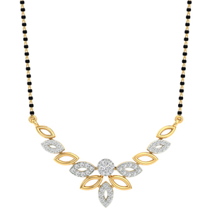 Branded fancy real diamond mangalsutra