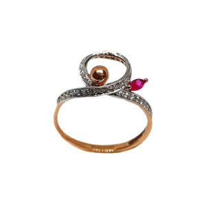 18k rose gold modern ladies ring mga - lrg118