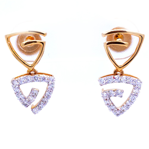 Duo dangle dazzling diamond earring