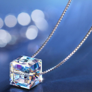 925 silver colour changing crystal with box c