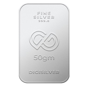 Digigold 50 gram silver mint bar 24k (99.9%)