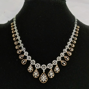 Gb stone diamond necklace