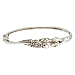 925 Sterling Silver Matte Finish Modern Brace