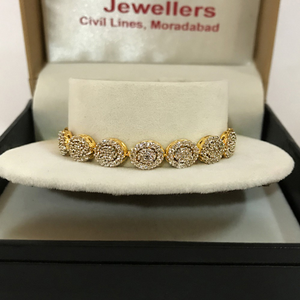 18 kt yellow gold cubic zircon women's bracel
