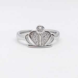 925 sterling silver queen ladies ring