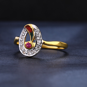 916 Gold CZ  Stylish Ladies Ring LR1123