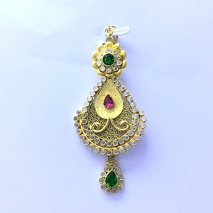 Branded fancy gold pendant