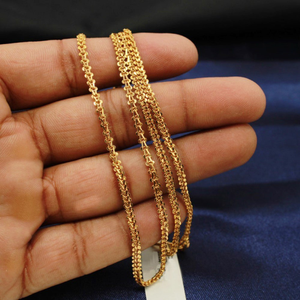 18 Kt Pure Solid Real Gold Men Women Necklace