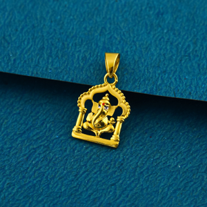 22K 916 Premium Ganesh Design Pendant With Ma