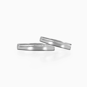 Silver timeless couple band
