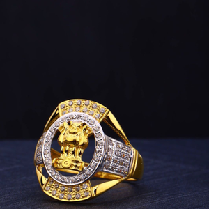 916 Gold Ashok Stambh Ring