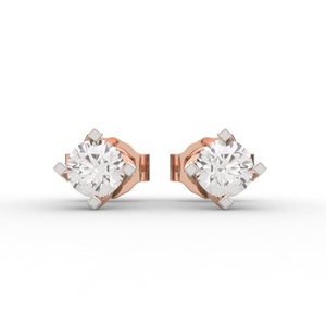 Solitaire Brilliant Diamond Stud Earrings
