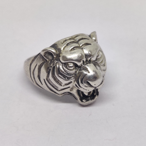 925 sterling silver gents tiger ring