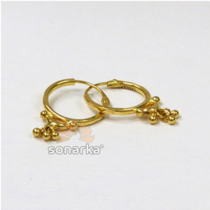 22k gold ladies fancy bali