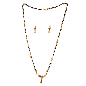1 Gram Gold Forming CZ Diamond Mangalsutra MG
