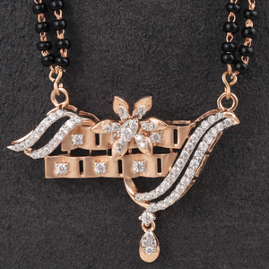 18kt rose gold designer diamond fancy mangals