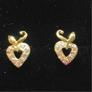 750 yellow gold heart shape  baby tops