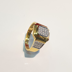 22k Gold Jents Diamond Invisible Set Ring