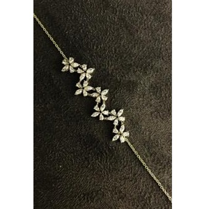9KT Swarovski Flower Pattern Antique Bracelet