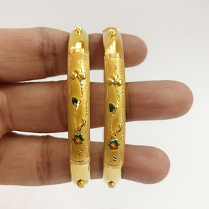 22 kt yellow gold handmade slip-on bracelet b