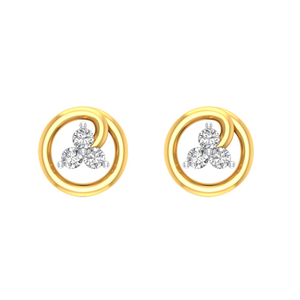 circle leaf studs