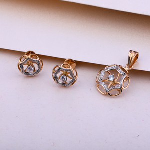 18KT Rose Gold Classic Pendant Set RPS39