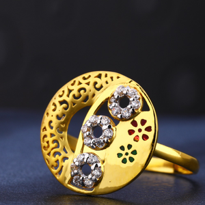 22CT Gold CZ  fANCY Diamond Women's Ring LR70