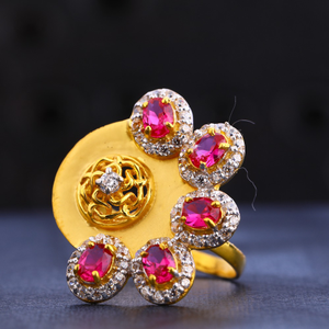 22CT Gold CZ  Stylish Hallmark Women's  Ring 