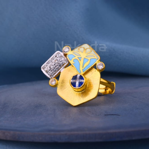 22KT Gold Hallmark Designer Ladies Antique Ri