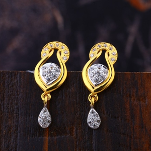 22 carat gold fancy diamonds earrings RH-LE87