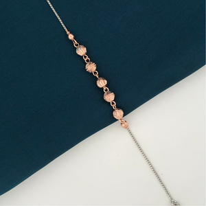 925 Silver Rose Gold Design Ladies Bracelet