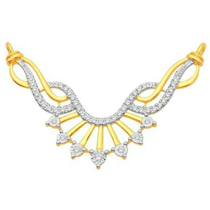 18k gold real diamond mangalsutra mga - rms00
