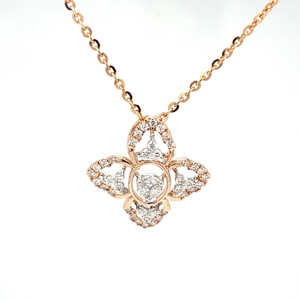 Royale Collection Diamond Pendant in 18k Rose