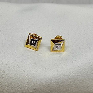 gold Plain tops earring