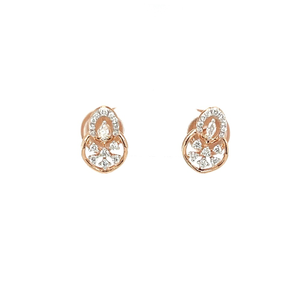Alluring Diamond Earrings in 18k Rose Gold fo
