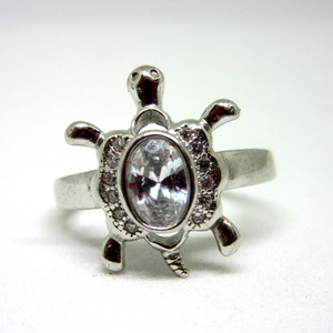 Silver 925 marquise stone tortoise ring sr925