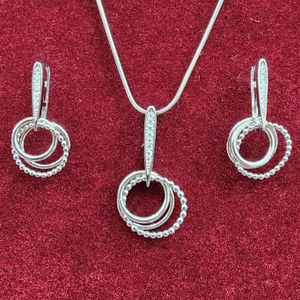 925 Sterling Silver Chain Pendant Set