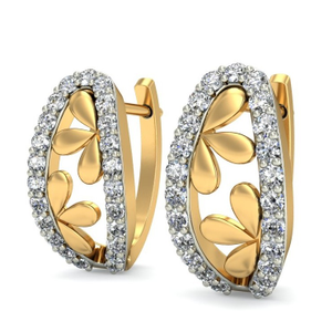Gold stone design daily wear earrings ber 030