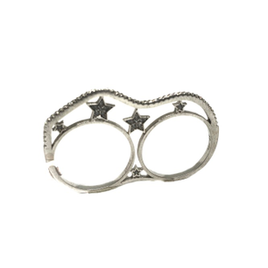 925 sterling silver modern style Two Finger r