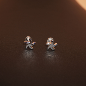 925 Silver Spiral Design Stud