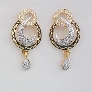 916 Gold best carving designing earrings HG27