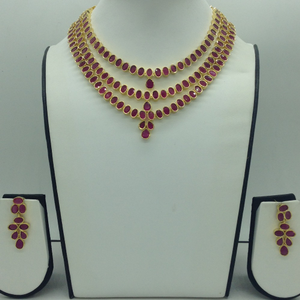 Red Cz and Necklace Set JNC0202