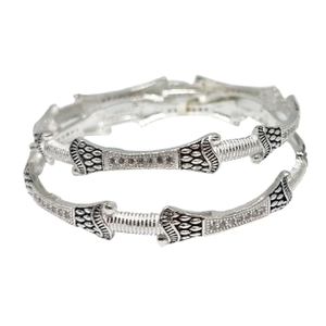 925 Sterling Silver Oxidised Fancy Bangles MG