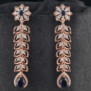 18Kt Gold Plain Diamond Earring